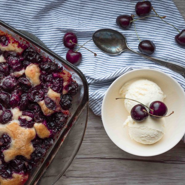 Home made cherry cobbler