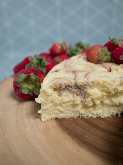 California Strawberries Marble Japanese Cheesecake