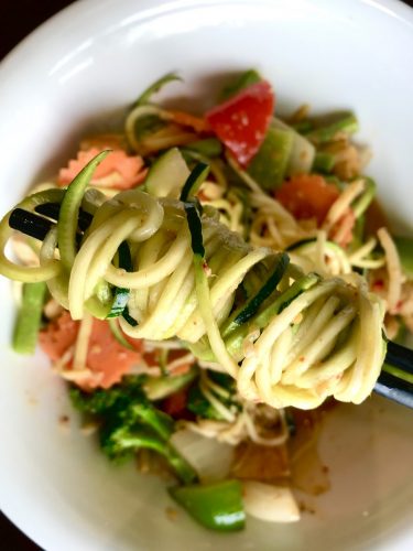 Vegetarian Coconut Curry with Zucchini Noodles