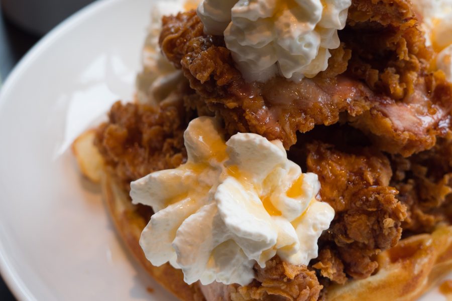 Uncle Ray's menu - chicken and waffles