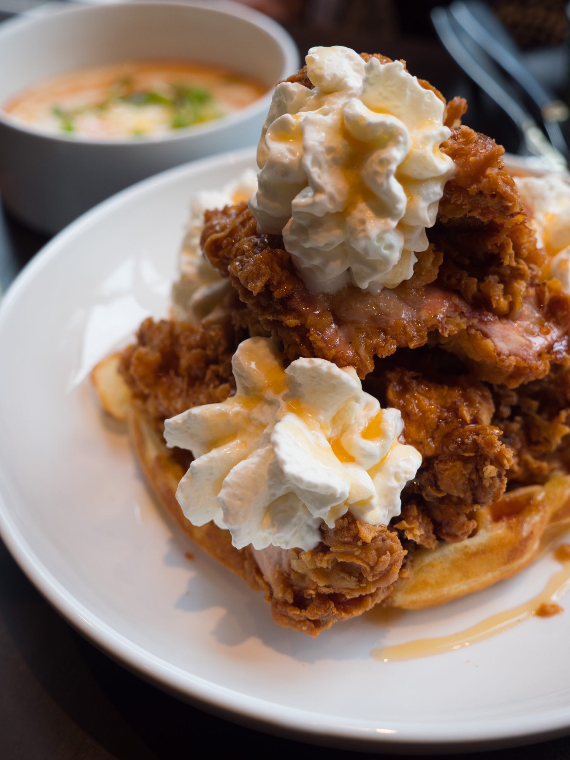 Uncle Ray's menu - chicken and waffles